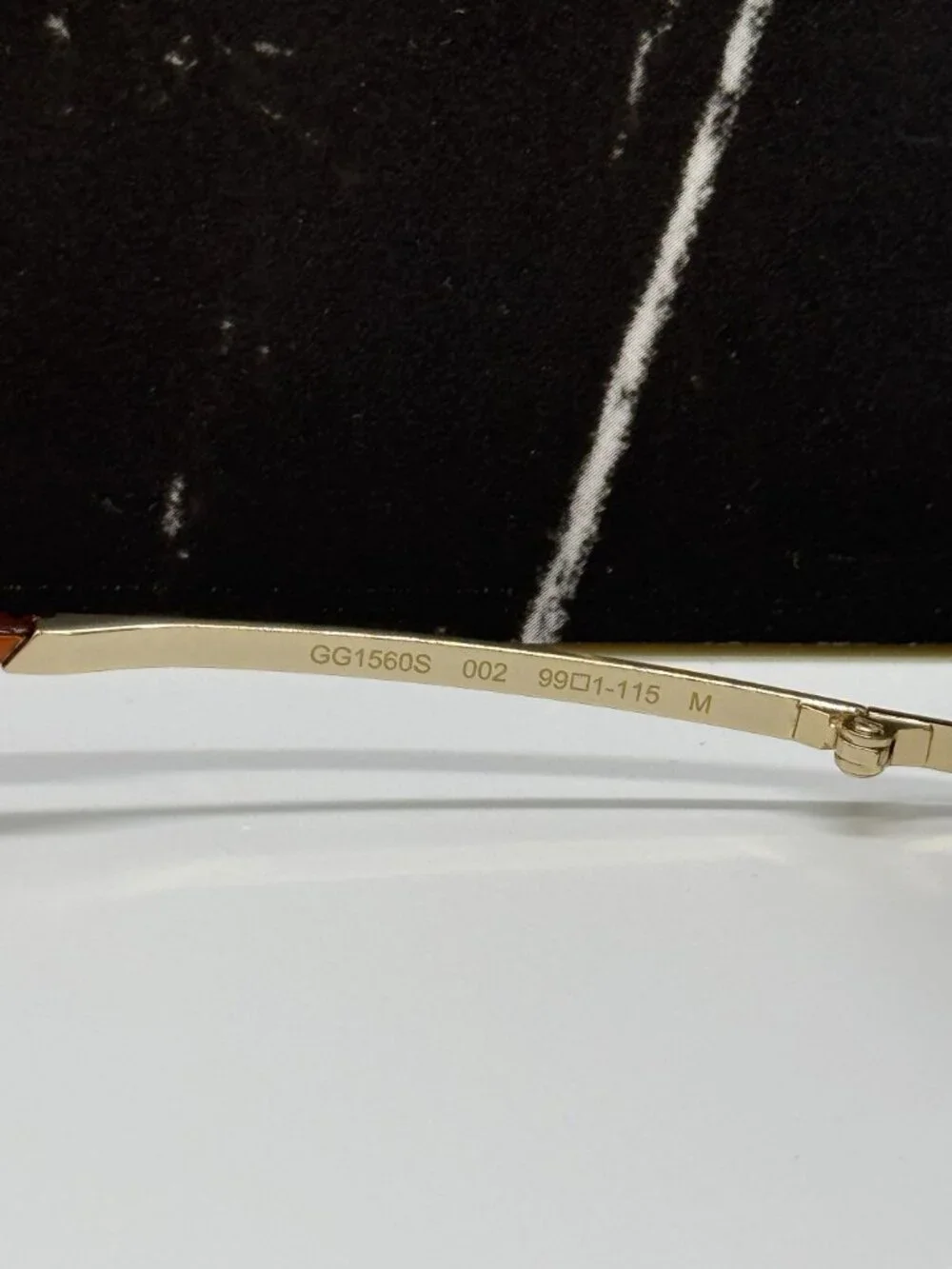 NEW GUCCI GG1560S 002 SUNGLASSES GOLD UNISEX EYEWEAR